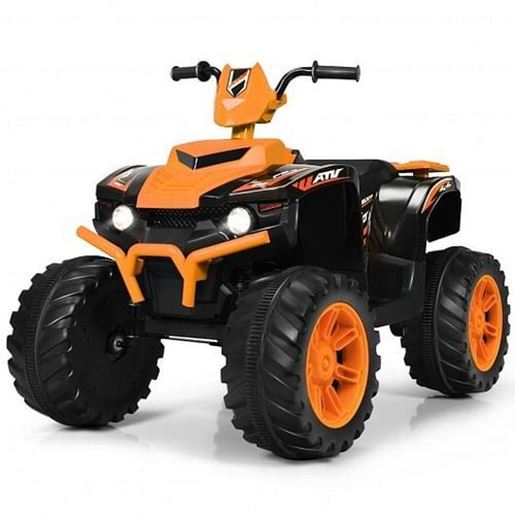 Picture of 12V Kids Electric 4-Wheeler ATV Quad Ride On Car with LED Light-Orange - Color: Orange