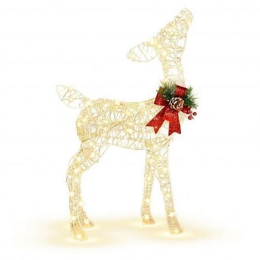 Picture of Lighted Christmas Reindeer Decorations with 50 LED Lights for Outdoor Yard