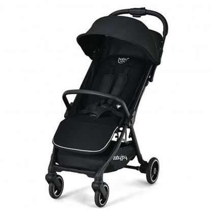 Picture of One-Hand Folding Portable Lightweight Baby Stroller with Aluminum Frame-Black - Color: Black