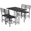 Picture of 5 Pieces Wood Rectangular Dining Table Set - Color: Black