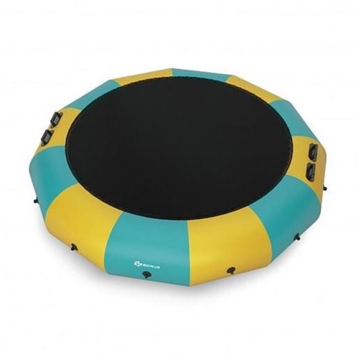 Picture of 15Feet Inflatable Splash Padded Water Bouncer Trampoline-Yellow - Color: Yellow