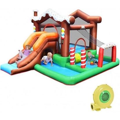 Изображение Outdoor Indoor Inflatable Kids Bounce House with 480W Air Blower  - Color: Multicolor