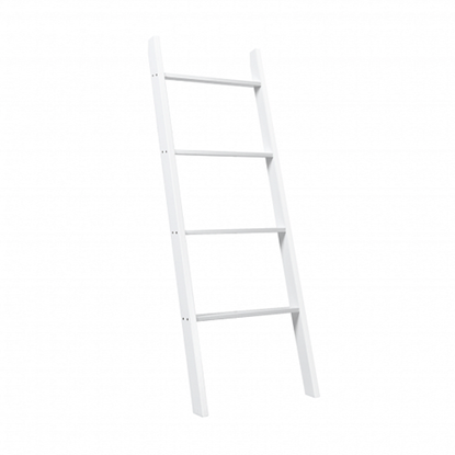 Picture of 4-Tier Wall Leaning Ladder Shelf Stand-White - Color: White