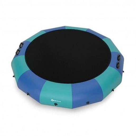 Picture of 15Feet Inflatable Splash Padded Water Bouncer Trampoline-Blue - Color: Blue