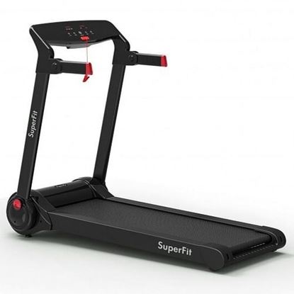 Picture of 3HP Folding Electric Treadmill Running Machine-Red - Color: Red