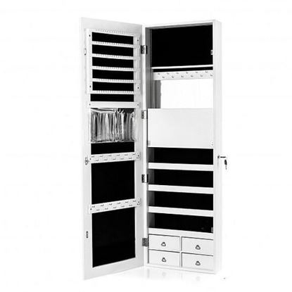 Picture of Multipurpose Storage Cabinet with 4 Drawers-White - Color: White