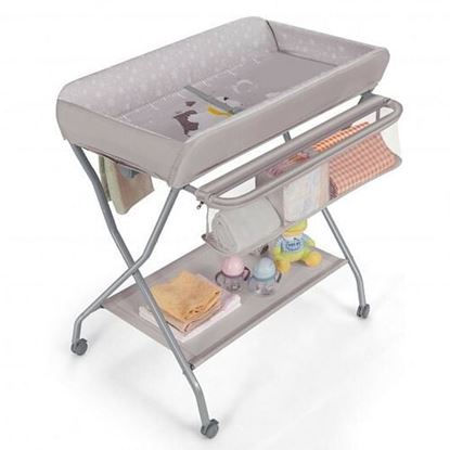 Picture of Baby Changing Table with Safety Belt and 4-side Defence-Gray - Color: Gray