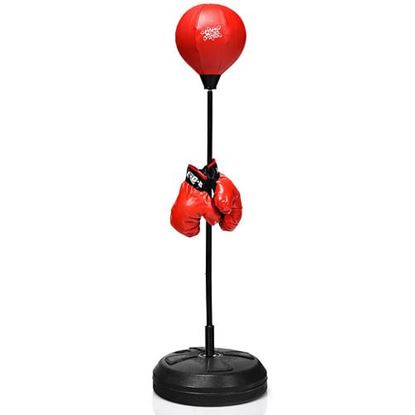 Picture of Adjustable Height Punching Bag with Stand Plus Boxing Gloves for Both Adults and Kids