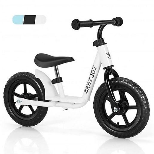 Picture of 11 Inch Kids No Pedal Balance Training Bike with Footrest-White - Color: White