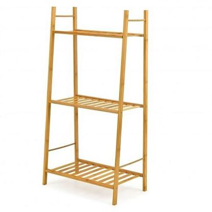 Picture of 3 Tiers Vertical Bamboo Plant Stand-Natural - Color: Natural