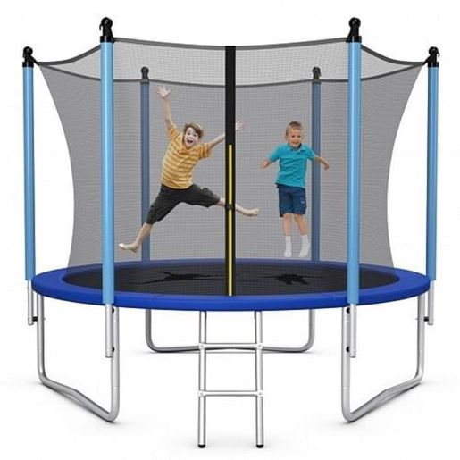 Picture of 14 Feet Jumping Exercise Recreational Bounce Trampoline with Safety Net