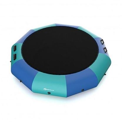 Picture of 10 Feet Inflatable Splash Padded Water Bouncer Trampoline-Blue - Color: Blue