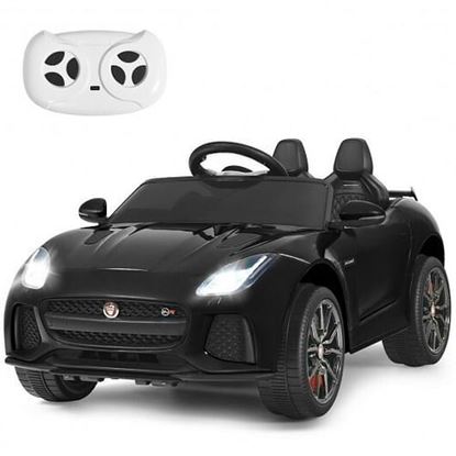 Picture of 12V Jaguar F-Type SVR Licensed Kids Ride On Car-Black - Color: Black