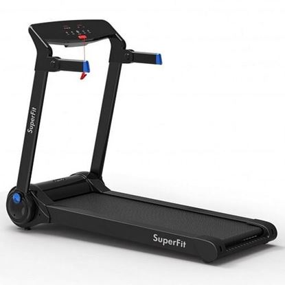 Picture of 3HP Folding Electric Treadmill Running Machine-Blue - Color: Blue