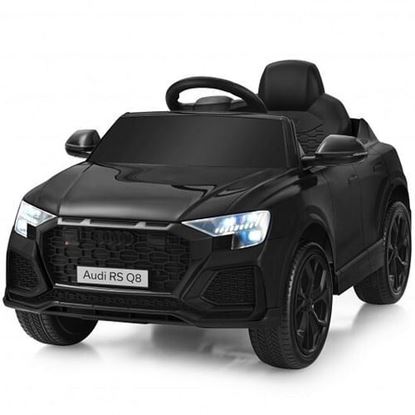 Picture of 12V Licensed Audi Q8 Kids Cars to Drive with Remote Control-Black - Color: Black