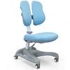 Picture of Adjustable Height Student Chair with Sit-Brake Casters and Lumbar Support for Home and School-Blue - Color: Blue