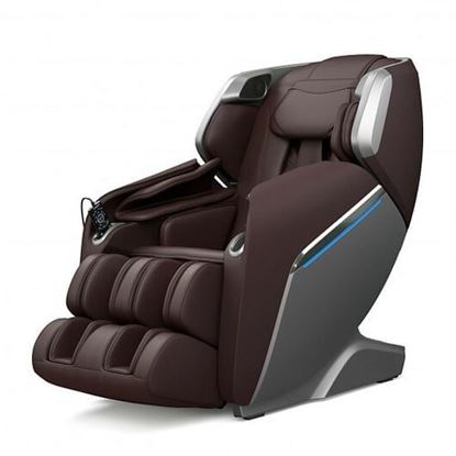 Foto de Full Body Zero Gravity Massage Chair with SL Track Voice Control Heat-Brown - Color: Brown