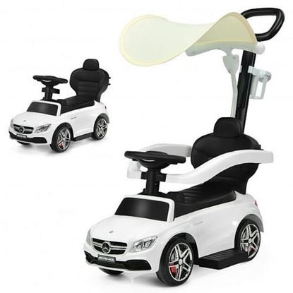 Picture of 3-in-1 Mercedes Benz Ride-on Toddler Sliding Car-White - Color: White