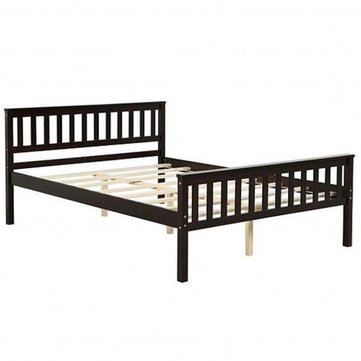 Picture of Full Size Wood Platform Bed with Headboard - Size: Full Size