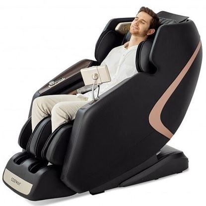 Изображение 3D SL-Track Full Body Zero Gravity Massage Chair with Thai Stretch-Black - Color: Black
