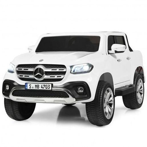 Picture of 12V 2-Seater Kids Ride On Car Licensed Mercedes Benz X Class RC with Trunk-White - Color: White