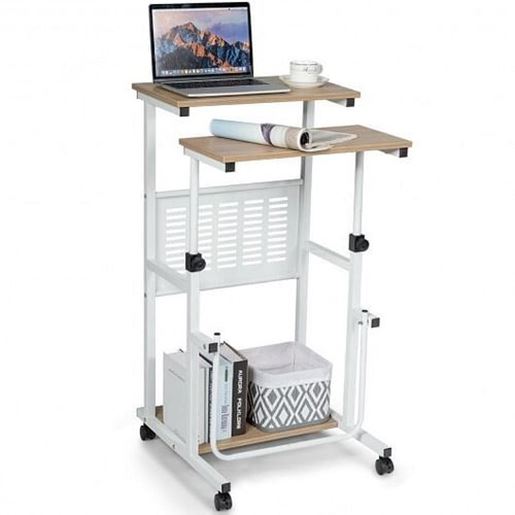 Picture of Height Adjustable Mobile Computer Stand Up Desk