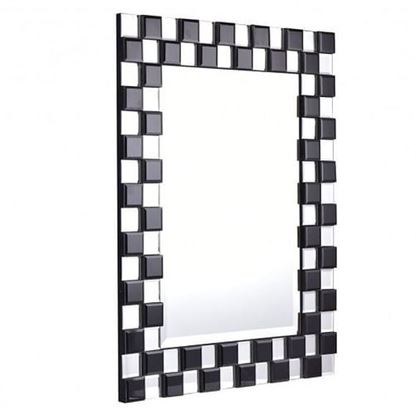 Picture of 23.5 x 31.5 Inch Rectangular Wall-Mounted Wooden Frame Bathroom Mirror