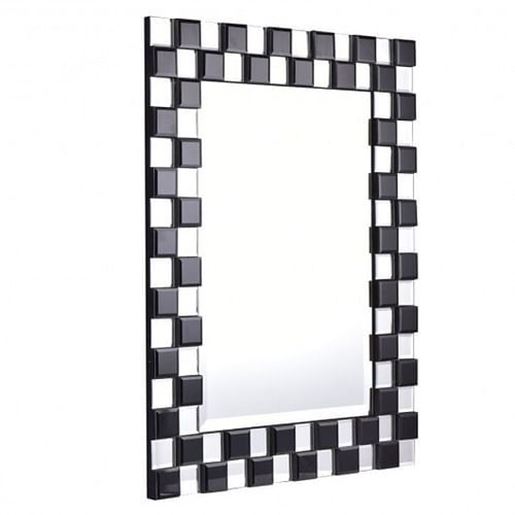 Foto de 23.5 x 31.5 Inch Rectangular Wall-Mounted Wooden Frame Bathroom Mirror