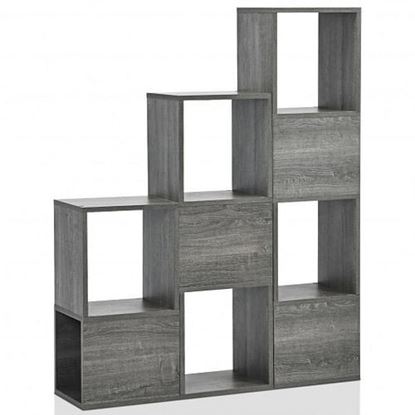 Picture of Freestanding Display Shelf for Living Room-Gray - Color: Gray