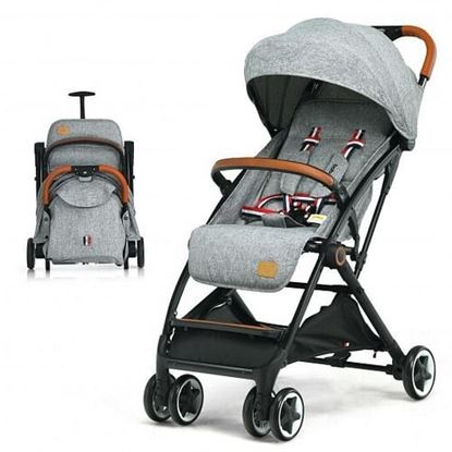 Picture of Lightweight Aluminium Frame Baby Stroller with Net-Gray - Color: Gray