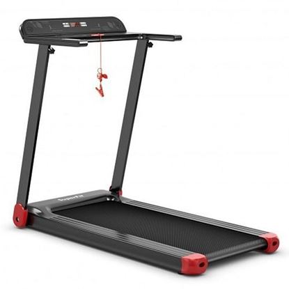 Picture of Folding Electric Compact Walking Treadmill with APP Control Speaker-Red - Color: Red