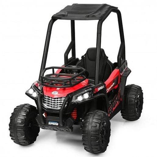 Picture of 12V Kids RC Electric Ride On Off-Road UTV Truck with MP3 and Light-Red - Color: Red