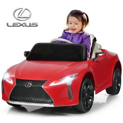 Picture of Kids Ride Lexus LC500 Licensed Remote Control Electric Vehicle-Red - Color: Red