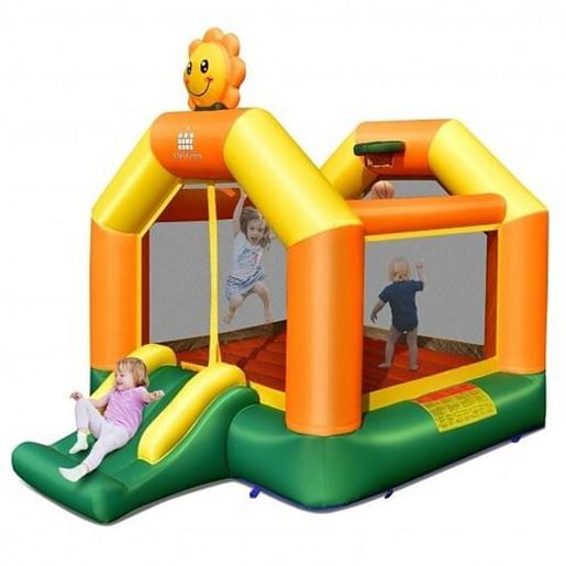 Picture of Kids Inflatable Bounce Jumping Castle House with Slide without Blower