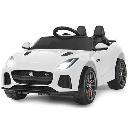 Picture of 12V Jaguar F-Type SVR Licensed Kids Ride On Car-White - Color: White