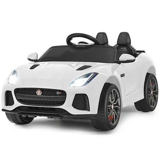 Изображение 12V Jaguar F-Type SVR Licensed Kids Ride On Car-White - Color: White
