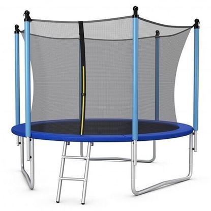 Изображение Outdoor Trampoline with Safety Closure Net-8 ft - Color: Blue - Size: 8 ft