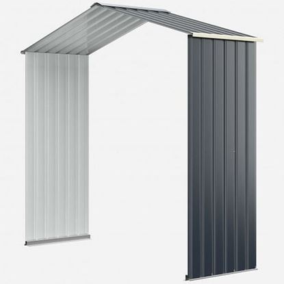 Изображение Outdoor Storage Shed Extension Kit for 7 Feet Shed Width - Color: Gray