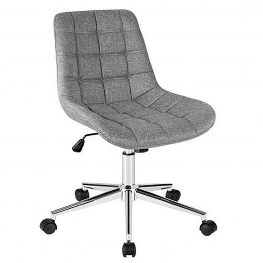 Picture of Fabric Adjustable Mid-Back Armless Office Swivel Chair