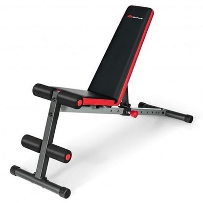 Picture of Multi-function Weight Bench with Adjustable Backrest - Color: Black & Red