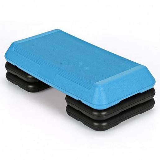 Picture of 29 Inch Adjustable Workout Fitness Aerobic Stepper Exercise Platform-Blue - Color: Blue