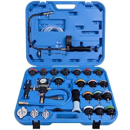 Picture of 28 pcs Pressure Tester Vacuum-Type Cooling System Refill Kit - Color: Blue