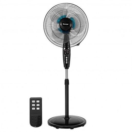 Picture of 16 Inches Adjustable Height Fan with Quiet Oscillating Stand for Home and Office