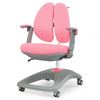 Picture of Kids Adjustable Height Depth Study Desk Chair with Sit-Brake Casters-Pink - Color: Pink