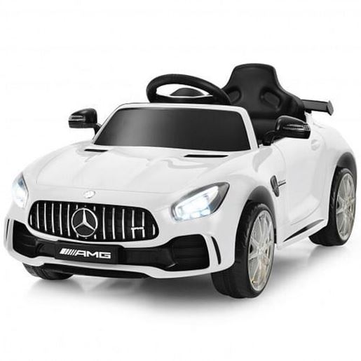 Picture of 12V Licensed Mercedes Benz Kids Ride-On Car with Remote Control-White - Color: White