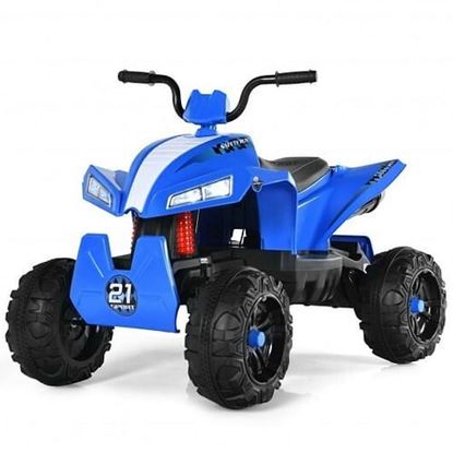 Picture of 4 Wheels Quad Spring Suspension Kids Ride On ATV-Blue - Color: Blue