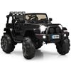 Picture of 12V Kids Remote Control Riding Truck Car with LED Lights-Black - Color: Black