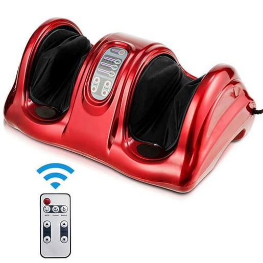 Picture of Therapeutic Shiatsu Foot Massager with High Intensity Rollers-Wine - Color: Wine