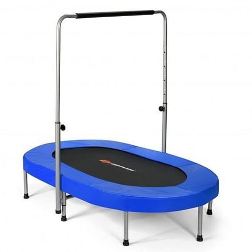 Picture of Foldable Double Mini Kids Fitness Rebounder Trampoline-Blue - Color: Blue