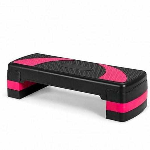 Picture of 31 Inch Adjustable Exercise Aerobic Stepper with Non-Slip Pads - Color: Pink